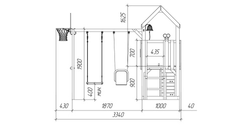 Детская площадка для дачи Савушка TooSun 11 синий