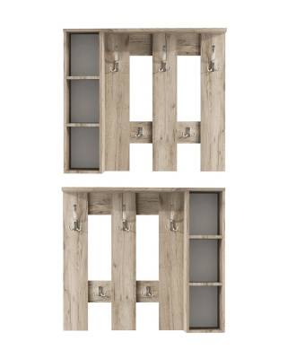 Вешалка настенная Артём-Мебель СН-100.43 дуб крафт серый 