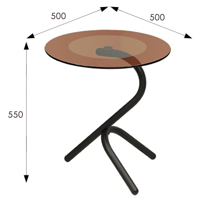 Стол журнальный Дуэт 5 чёрный 
