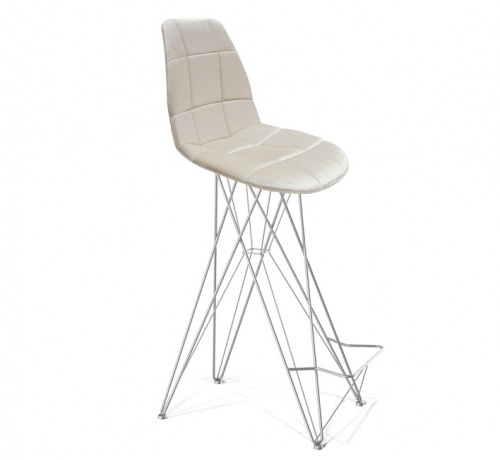 Стул барный Sheffilton SHT-ST29-C/S66 жемчужный хром лак 