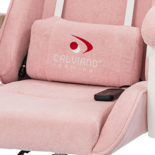 Вибромассажное кресло Calviano AVANTI ULTIMATO pink fabric 