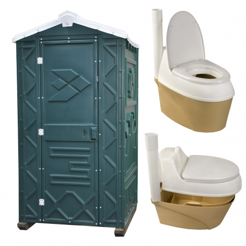 Туалетная кабина ЭкоСтайл с торфяным биотуалетом Питеко 506
