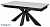 Стол обеденный Mebelart ALEZIO 160 белый мрамор/черный
