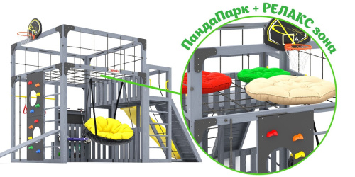 Детская площадка для дачи Савушка КУБ-3 Серый