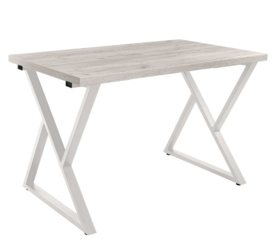 Стол Дели 130х80 дуб белый металл белый 