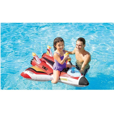 Надувной самолет Intex для плаванья 117x117 см 57536 красный