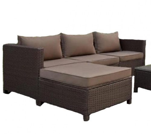 Комплект плетеной мебели YR821A Brown Beige