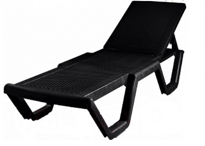 Шезлонг Ellastik Plast Атлант Плетеный 186x63x32 шоколадный