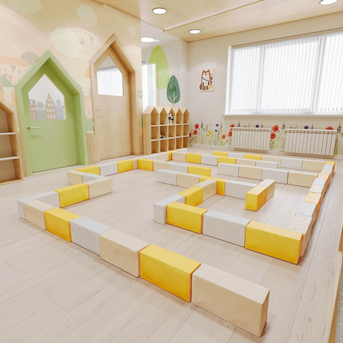 Мягкий спортивный модуль Лабиринт (миди) ДМФ-МК-60.96.05 Pastel