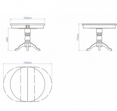 Стол Прометей Cream White 