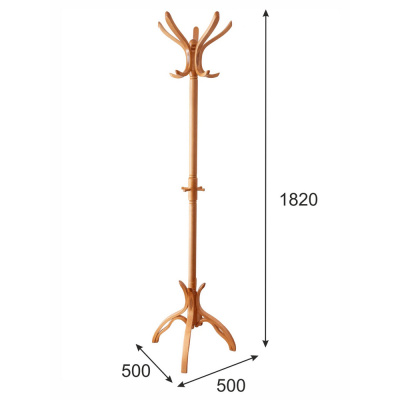Вешалка напольная В 12Н светло-коричневый 