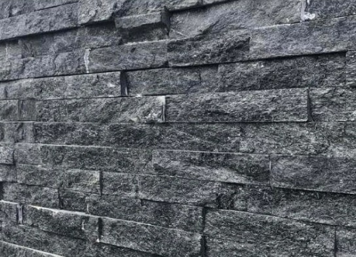 Панель Кварцит Черный 600х150мм 