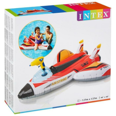 Надувной самолет Intex для плаванья 117x117 см 57536 красный