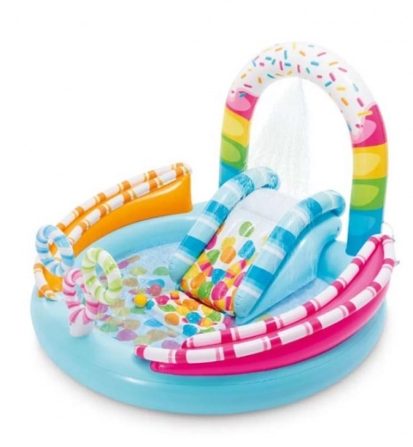 Игровой бассейн с горкой и фонтаном Intex 57144 Королевство Сладостей