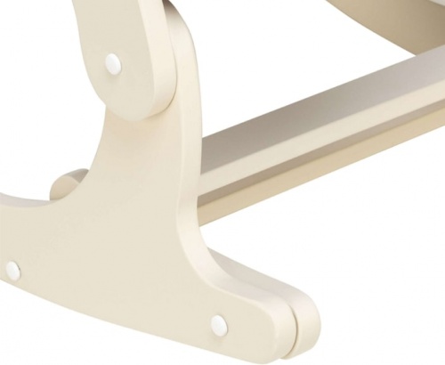 Кресло-качалка Leset Хилл с подножкой слоновая кость Velur V18