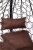 Подвесное кресло Скай 02 черный подушка коричневый