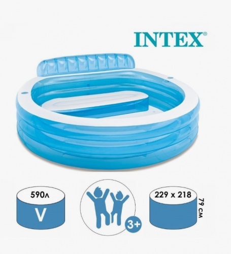 Надувной семейный бассейн Intex 229x218x79 см (57190NP)