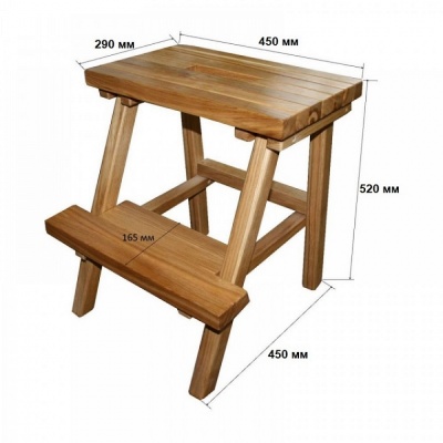 Стул-Стремянка Kamenka дуб лакированный