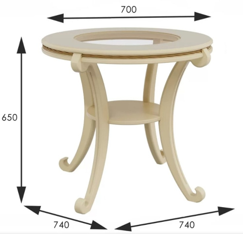 Стол журнальный Глория С Л дуб шампань 