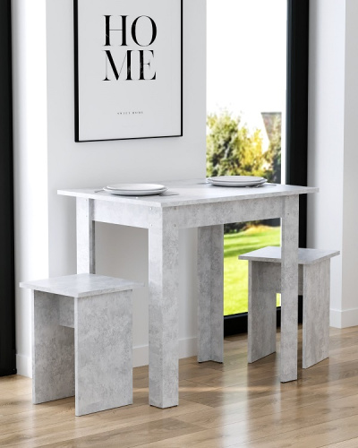 Стол обеденный Афина СН-130.10 бетон спаркс лайт 