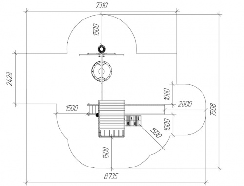 Детская спортивная площадка для дачи Савушка Мастер 5 COMFORT
