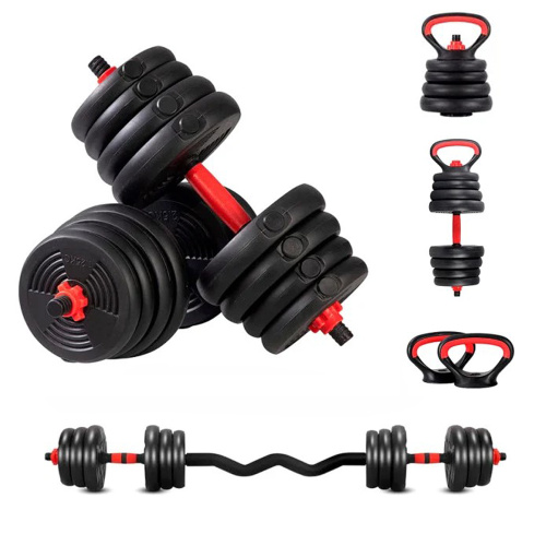 Набор гантелей с W-образным грифом 7 в 1 AMETIST 30 кг