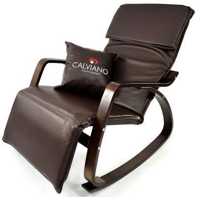 Кресло-качалка Calviano Comfort 1 коричневое PU