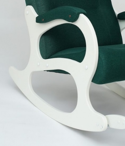Кресло-качалка Бастион 2 арт. Bahama emerald ноги белые