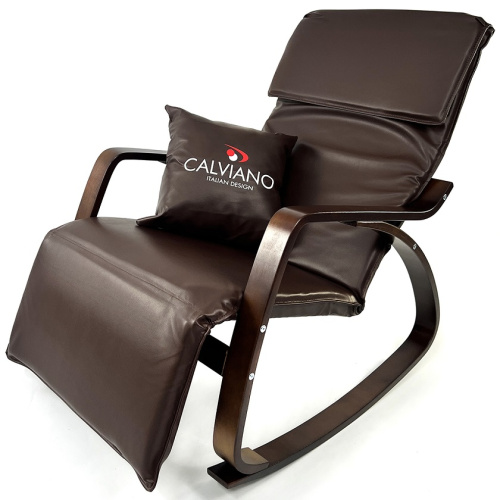 Кресло-качалка Calviano Comfort 1 коричневое PU