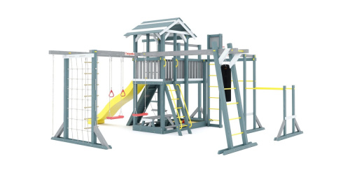 Детская спортивная площадка для дачи Савушка Семейная Индиго