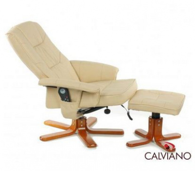 Массажное кресло CALVIANO 20 с пуфом (бежевое) 