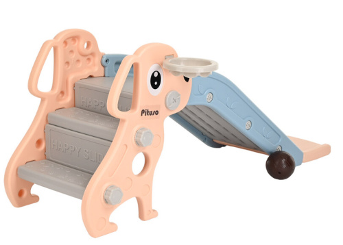 Горка-комплекс Pituso Мопсик с баскетбольным кольцом FE-HT-XG0-beige