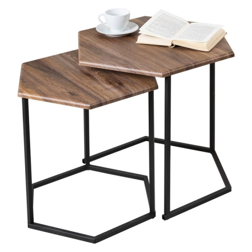 Стол журнальный МеталлАрт М003 коричневый дуб 