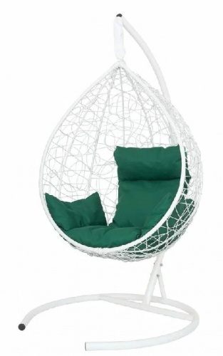 Подвесное кресло Скай SK-1001 белый подушка зеленый 