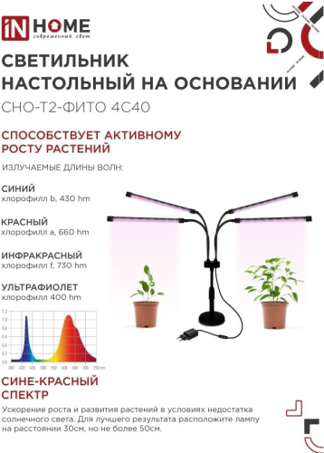 Светильник для растений INhome СНО-Т2-Фито / 4690612053561