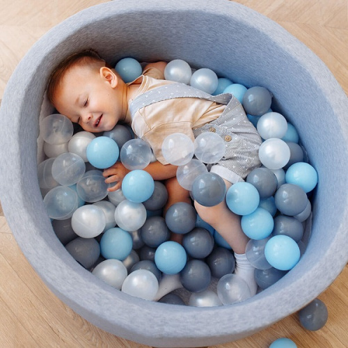 Сухой бассейн Romana Easy ДМФ-МК-02.53.03 серый с серыми шариками