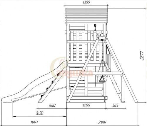Детская спортивная площадка для дачи Савушка Мастер 3 Семейная