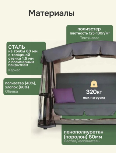 Качели садовые Sundays Garden Инфинити с1386