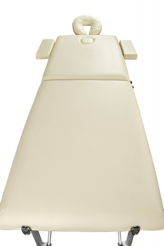 Складной 2-х секционный алюминиевый массажный стол RS BodyFit крем 70 см