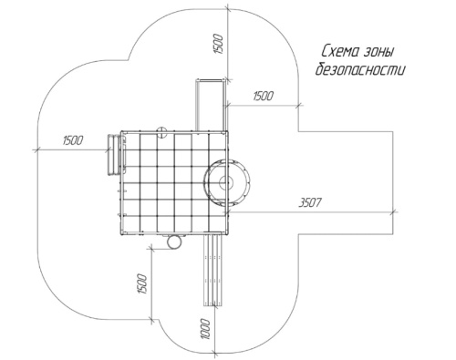 Детская площадка для дачи Савушка КУБ-1 Серый с подушками