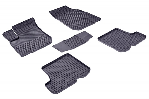 Резиновые коврики салона Сетка для Renault Sandero 2010-2015 Черные