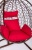 Подвесное кресло Скай 02 коричневый подушка красный 