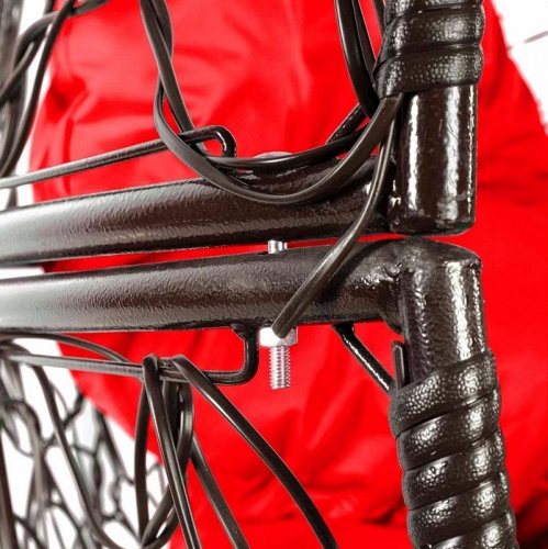 Кресло садовое M-Group Апельсин 11520206 коричневый ротанг красная подушка