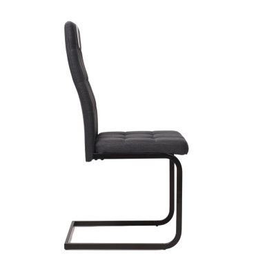 Стул OXFORD темно-серая ткань черный 