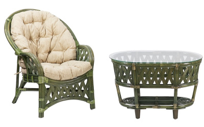 IND Стол Черчилль олива овальный 