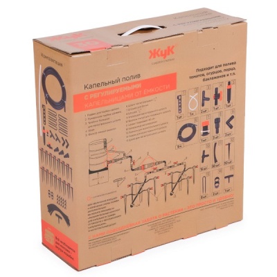 Капельный полив Жук от ёмкости на 30 растений с регулируемыми капельницами