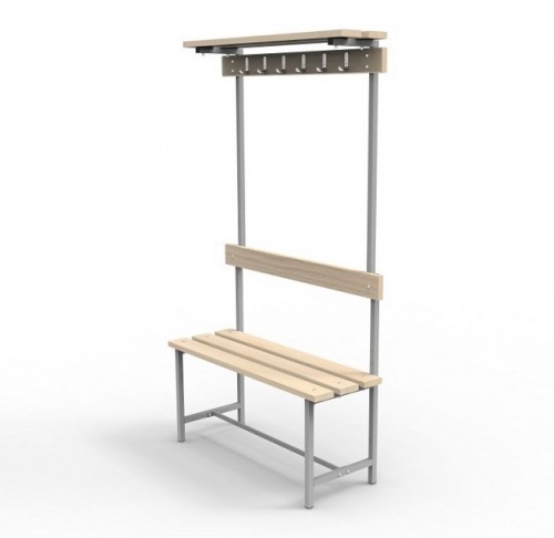 Скамья СВТ-7 с крючками полкой 