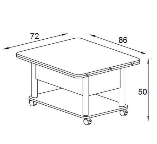 Стол-трансформер Джокер гаскон пайн светлый белый 