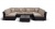 Плетеный модульный диван YR822BB-Brown/Beige
