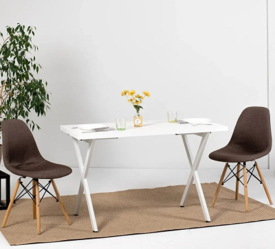 Стол Хьюстон 120х70 белый металл белый 